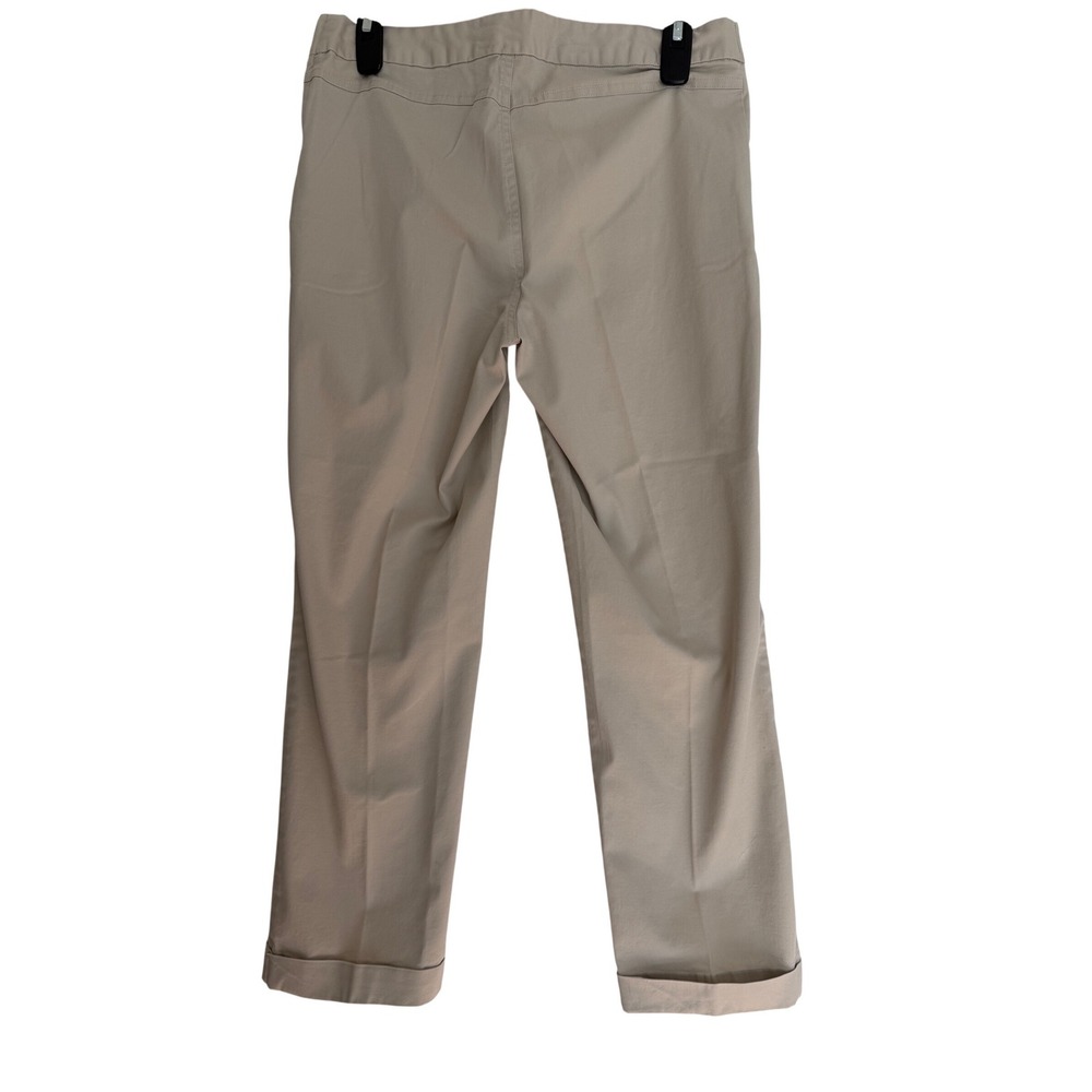 For the Republic Khaki Tan Side Zip Cuffed Ankle Pants 4 Professional Office - Picture 3 of 8